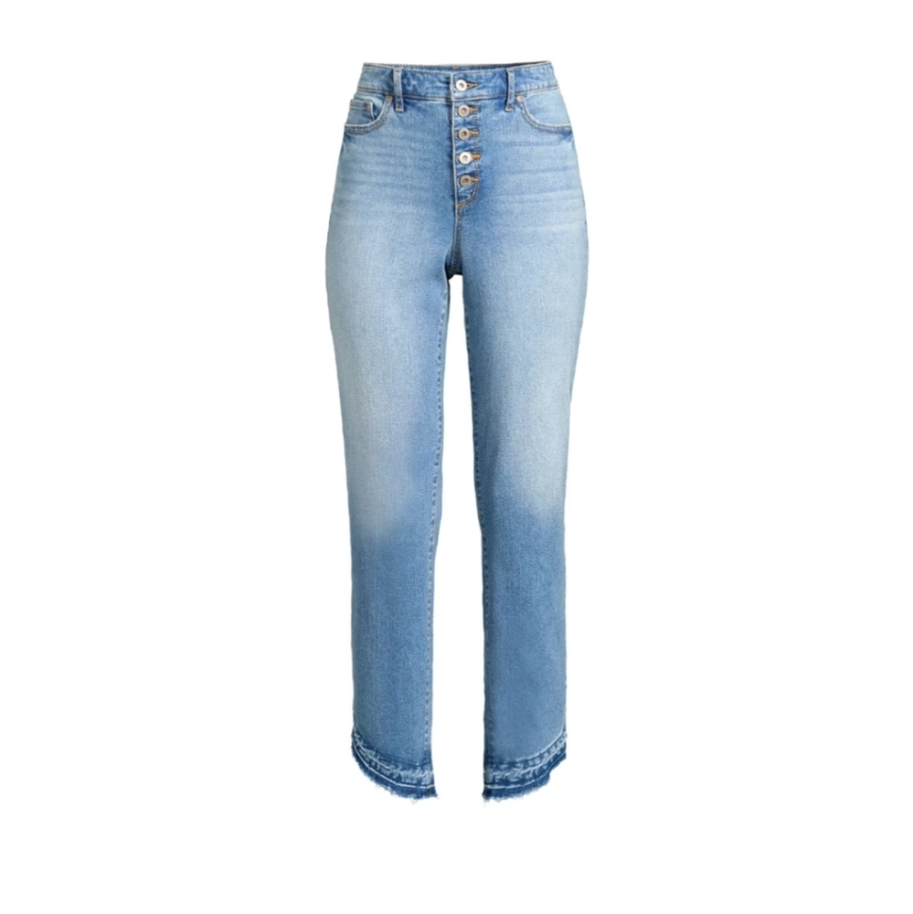 High Rise Slim Straight Jeans